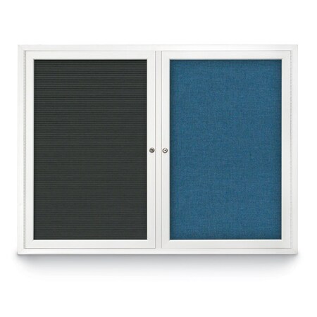 United Visual Products Corkboard, Cloud/Black, 96" x 48" UV420I-BLACK-CLOUD